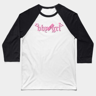 bby grl (pink & black) Baseball T-Shirt